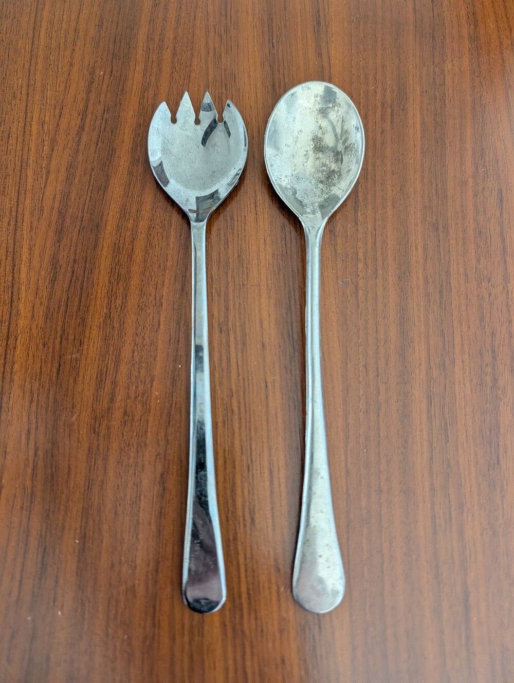 Silver Plated Salad Serving Set Pre Owned